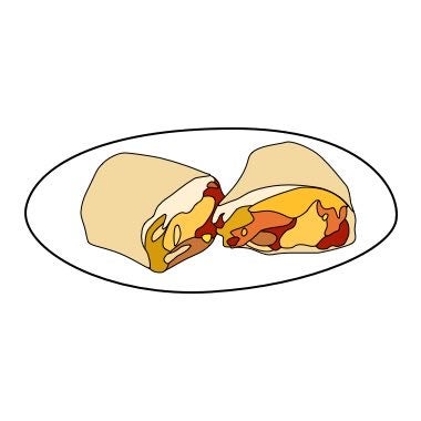 clipart breakfast burrito